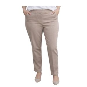 Croft & Barrow NWT pull on straight leg khaki woven pants women’s 18W